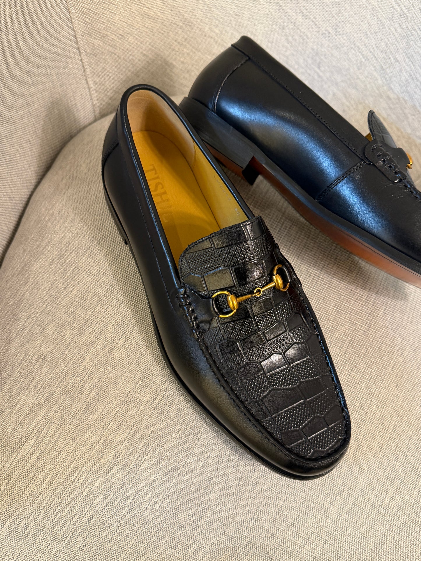 Tishil Regis Croc Men’s Loafers In Black