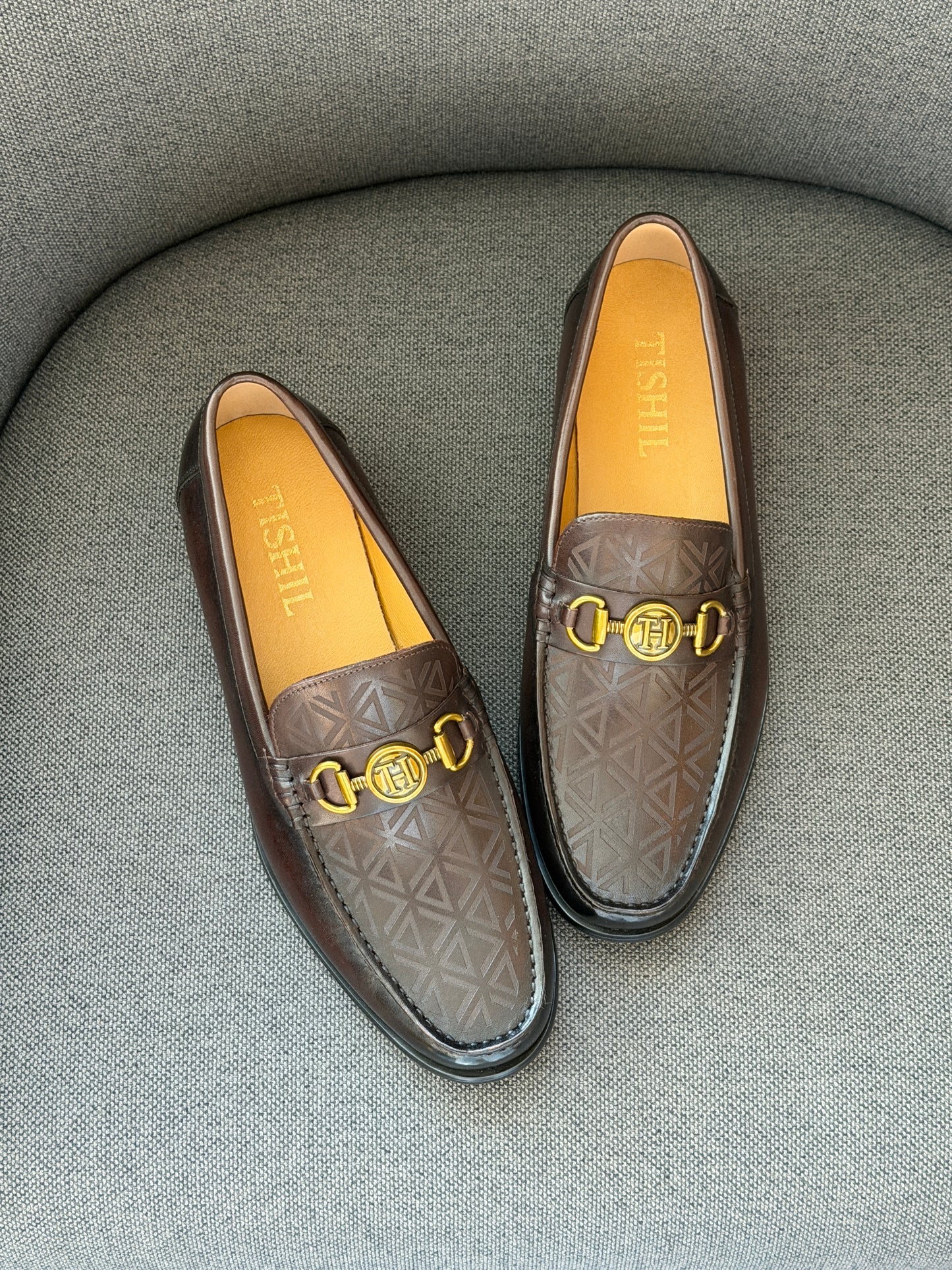 Tishil Aurel Men’s Monogram Horsebit Loafer In Brown