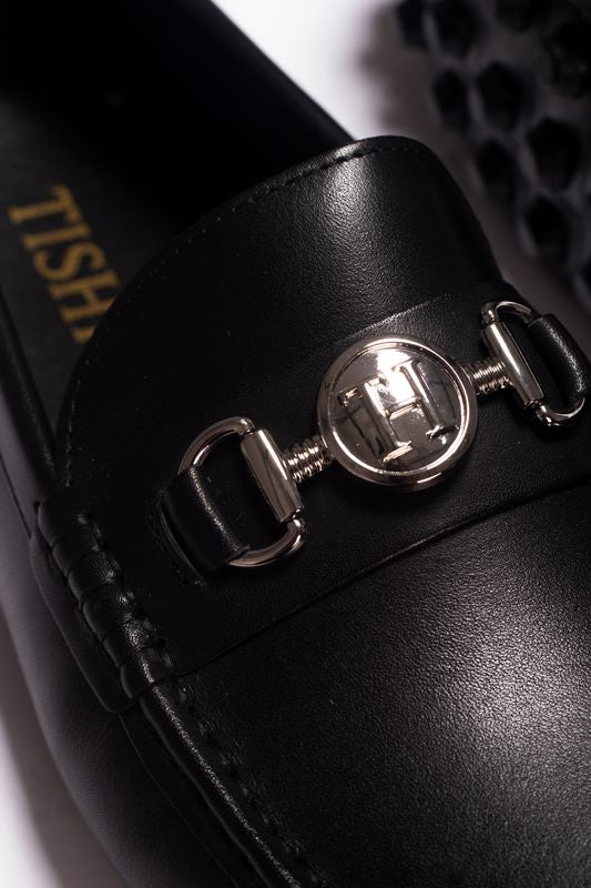 Tishil Porto Leather Driving Loafer - Black