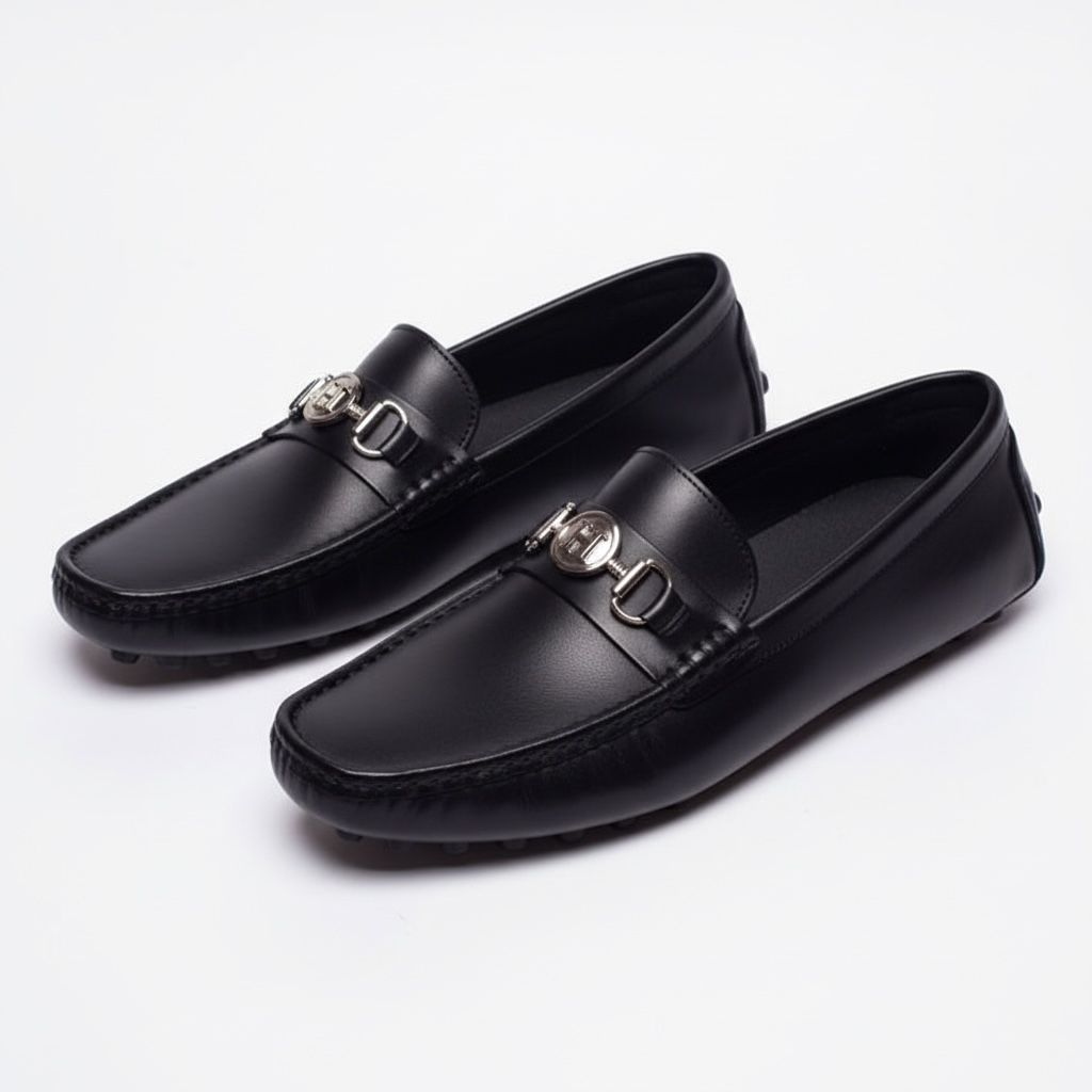Tishil Porto Leather Driving Loafer - Black