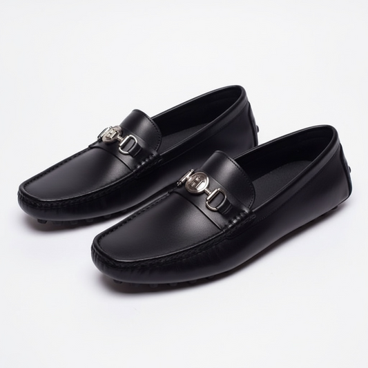 Tishil Porto Leather Driving Loafer - Black