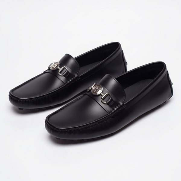 Tishil Porto Leather Driving Loafer - Black